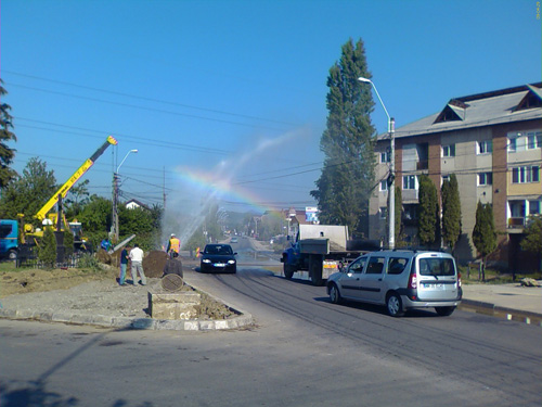 Spalatorie auto gratuita pe strada Victoriei din Baia Mare 